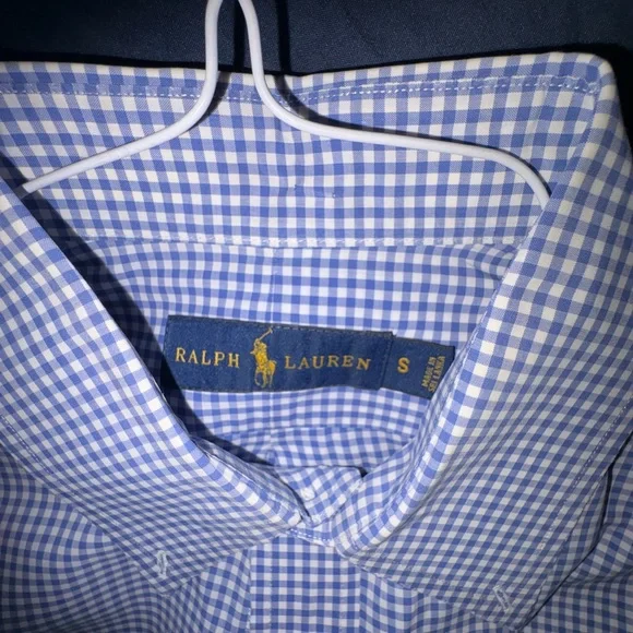 PRE- Loves - Like NEW
Polo by Ralph Lauren Men's Blue Checkered Shirt size SMALL - Picture 4 of 6